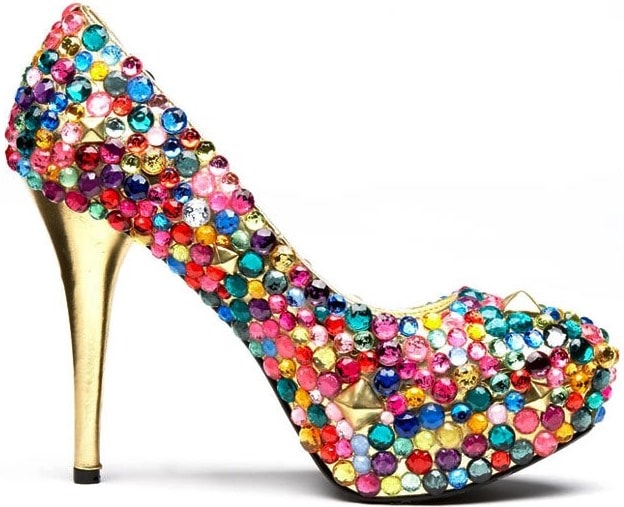 Haus of Price Gem and Stud Platform Pumps