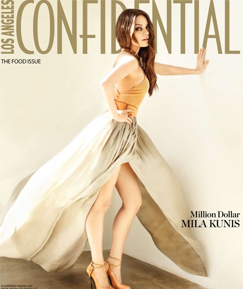 Mila Kunis on the cover of Los Angeles Confidential Magazine's summer issue