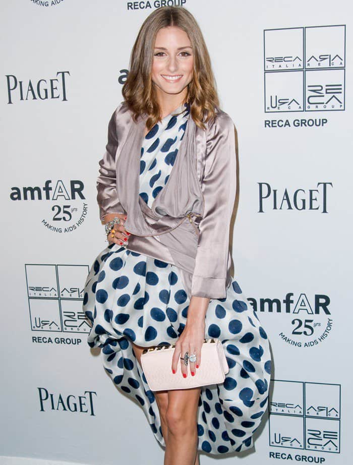 Style Close-Up: A detailed look at Olivia Palermo's stunning polka-dotted Bensoni dress, a true fashion statement