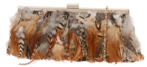 ALDO Manhardt Feather Clutch