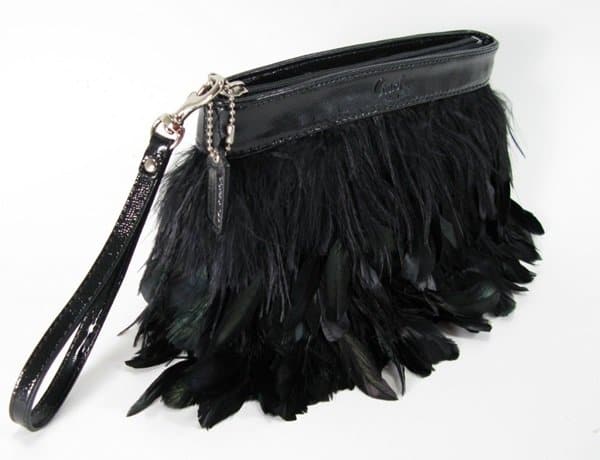 COACH Occasional Feather Zip Clutch