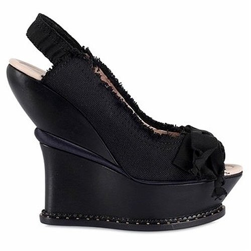 Nina Ricci peep toe platform wedges