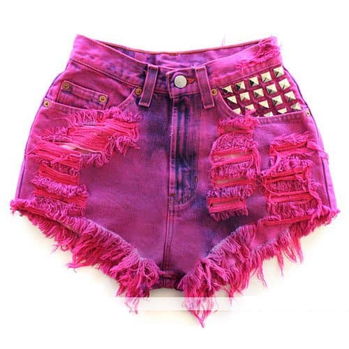 Runwaydreamz Vintage Pink/Purple Studded Short