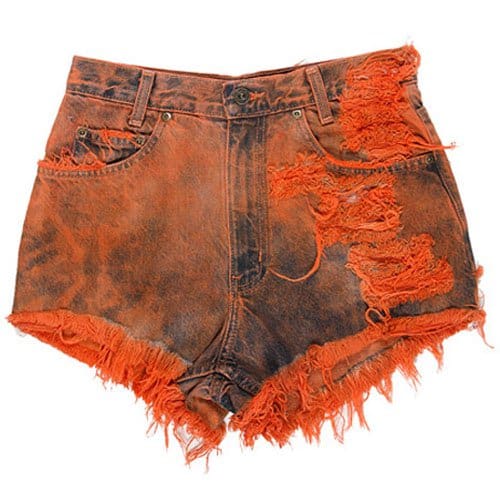 Runwaydreamz Vintage Frayed Short in Orange Tie Dye