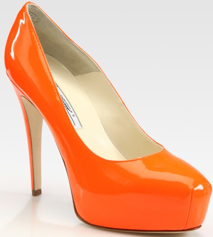 orange patent Brian Atwood Maniac