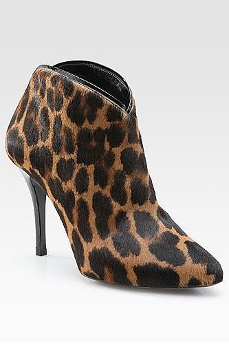 Kasadela leopard-print calf hair ankle boots