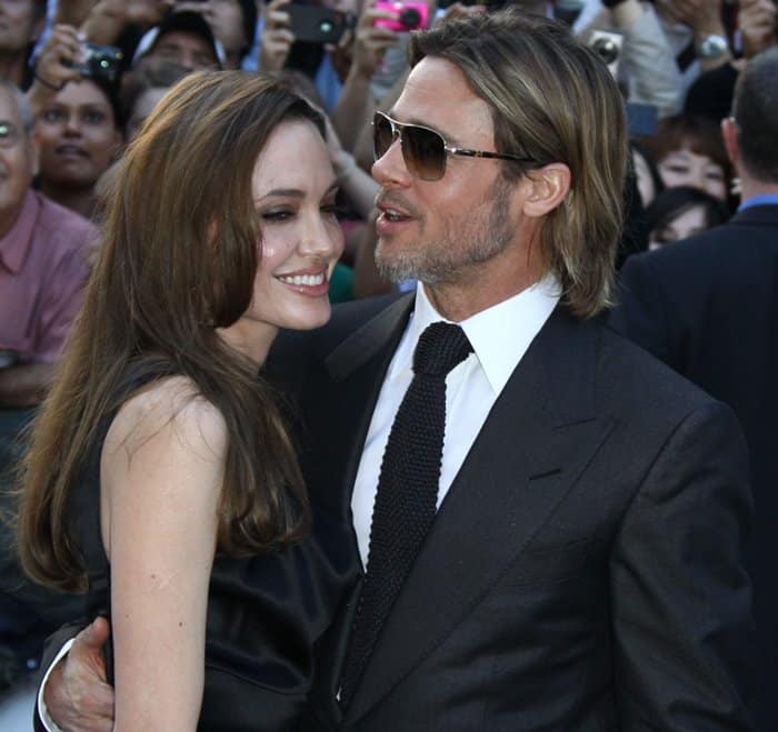 Brad Pitt was supported by his partner Angelina Jolie at the premiere of his new film Moneyball