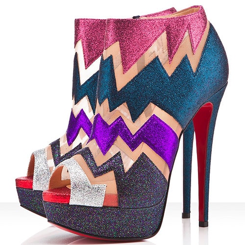 Christian Louboutin Ziggy Peep Toe Booties