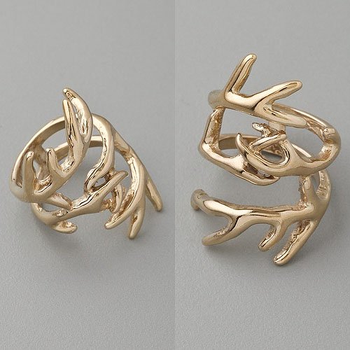 House of Harlow 1960 Antler wrap ring in gold
