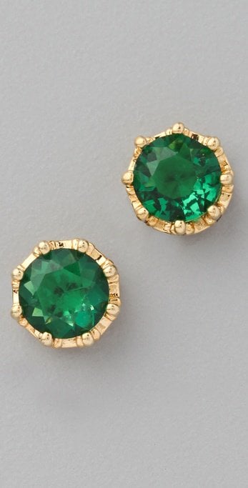 Gold & Emerald Stud Earrings from Juicy Couture