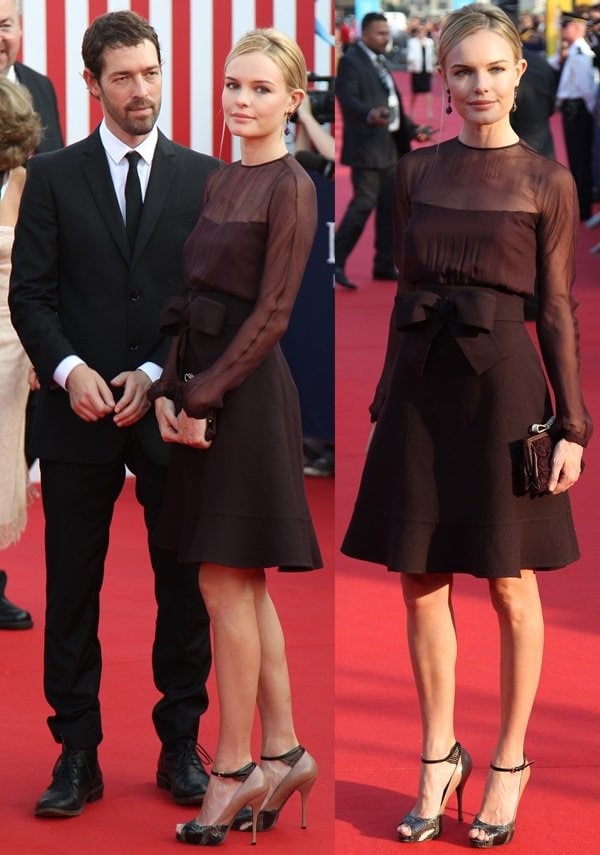 Kate Bosworth and Michael Polish arrive at the opening ceremony of the 37th Deauville American Film Festival