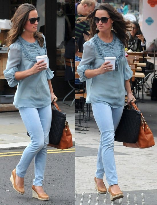 Pippa Middleton enjoying some downtime and running some errands in the Chelsea district of London