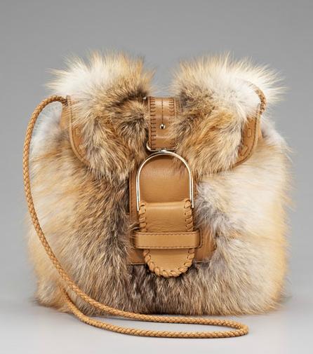 Jimmy Choo Leah Fox Fur Crossbody