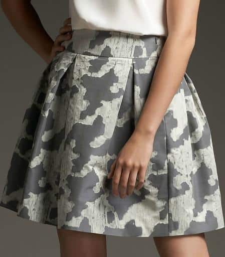Kate Spade Haley Pleated Houndstooth Print Skirt