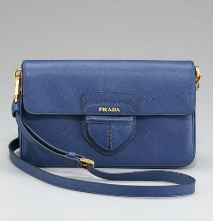 Prada Saffiano Crossbody in Blue