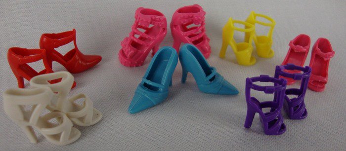 7 Pairs of Shoes Made to Fit The Fashion Doll