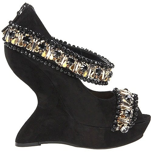 Alexander McQueen Embellished Wedge Sandals