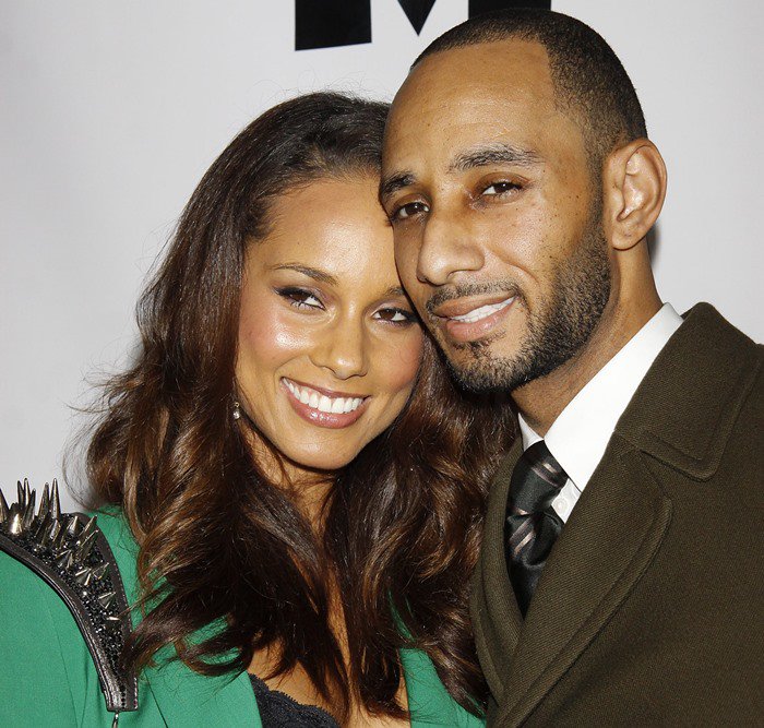 Alicia Keys and husband Swizz Beatz attend The Mountaintop Broadway opening night