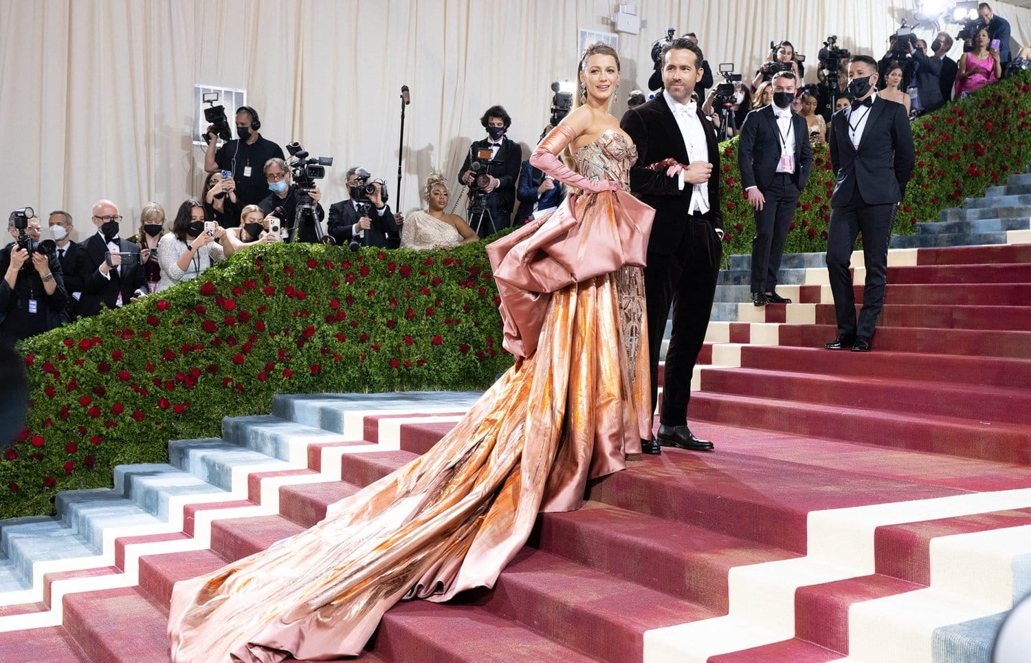 Blake Lively and Ryan Reynolds attend “In America: An Anthology of Fashion,” the 2022 Costume Institute Benefit at The Metropolitan Museum of Art