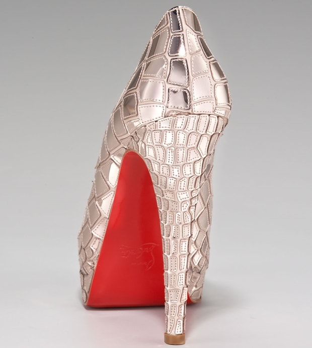 Christian Louboutin Sobek Croc-Sequined Platform Pump