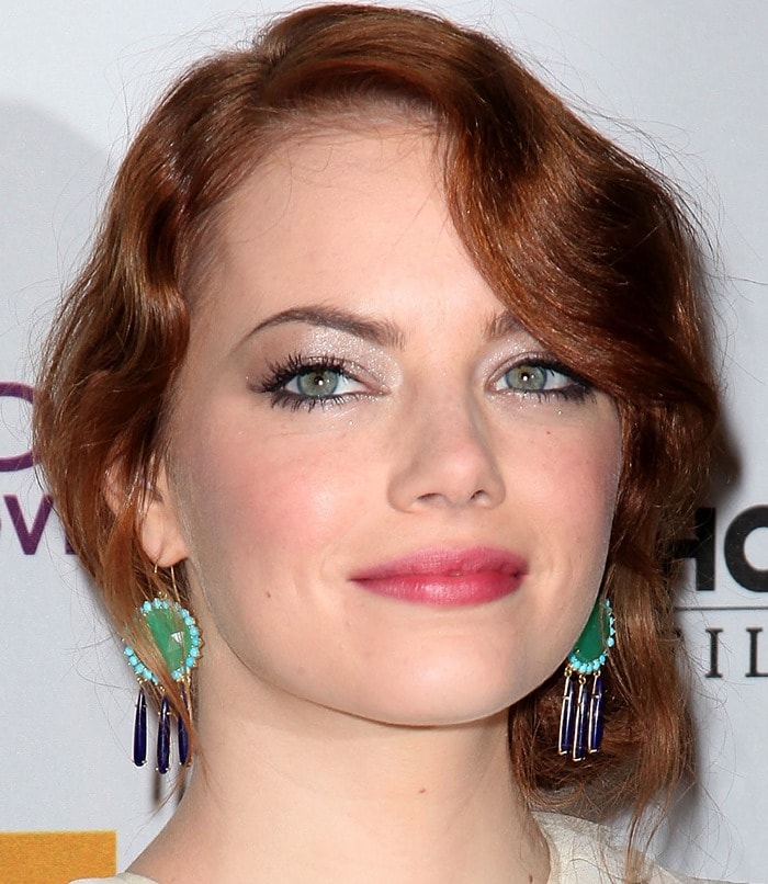 Emma Stone arrives at the 15th Annual Hollywood Film Awards Gala Presented By Starz held at The Beverly Hilton Hotel in Beverly Hills, California on October 24, 2011