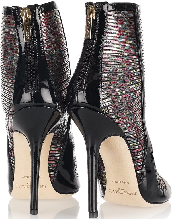 Jimmy Choo 'Kemp' Hologram Effect Patent Leather Sandals