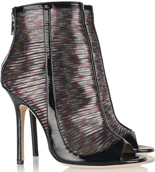 Jimmy Choo 'Kemp' Hologram Effect Patent Leather Sandals