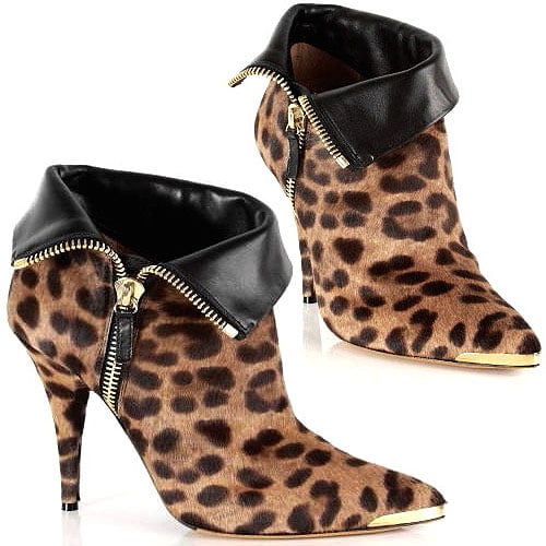 Tabitha Simmons "Esther" Booties in Leopard Print