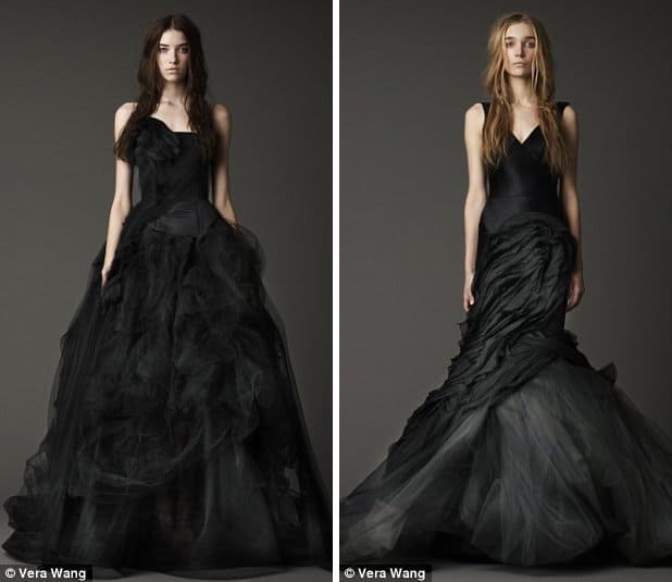 Vera Wang's black bridal gowns for fall