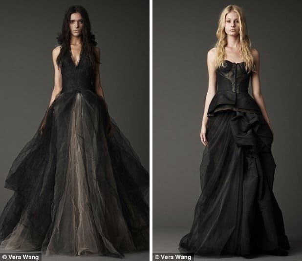 Vera Wang's Black Bridal Gowns for Fall