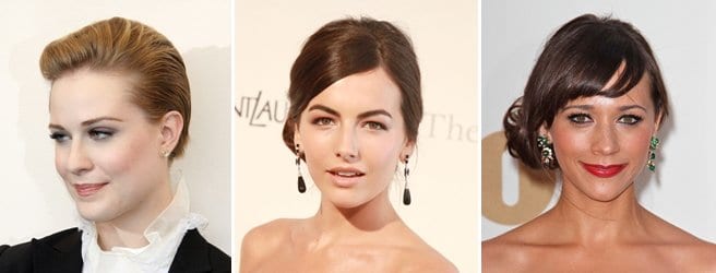 Evan Rachel Wood, Camilla Belle, and Rashida Jones show how to accessorize really short hair