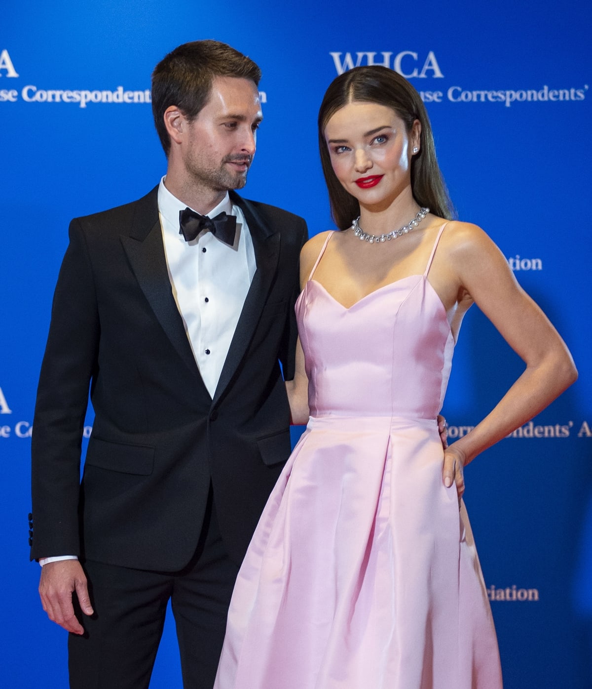 Evan Spiegel checks out Miranda Kerr's glittering Neil Lane jewelry