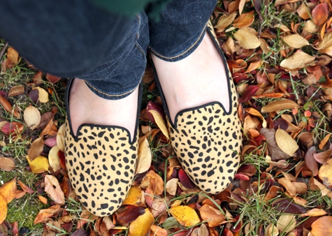 Vickie's leopard print loafers from Forever 21