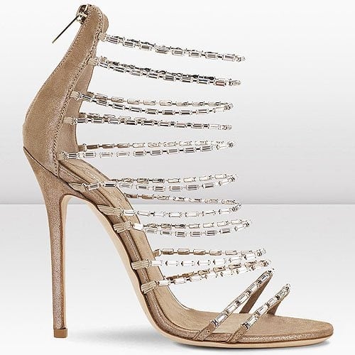 Jimmy Choo 'Lauren' Diamanté and Suede Sandals