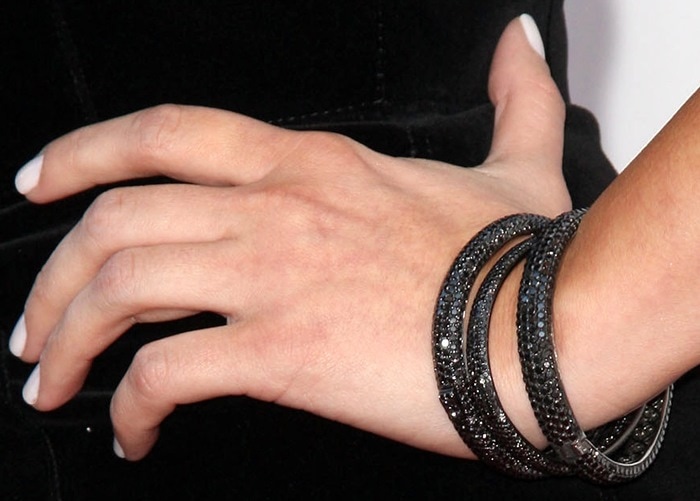 Kim Kardashian's black bracelets