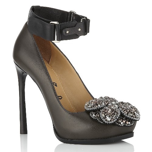 Black Crystal-Embellished Lanvin 'Tyrone' Pumps