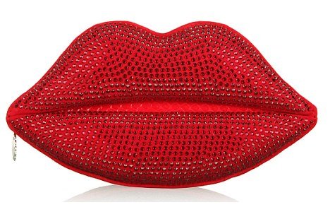 Lulu Guinness Swarovski Crystallized Lips Clutch