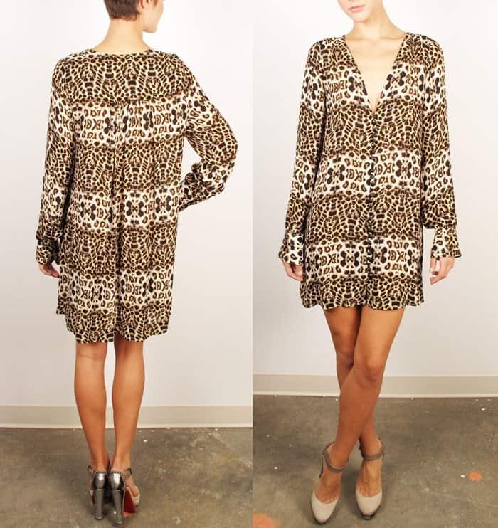 A.L.C. Daisy Leopard Print Dress