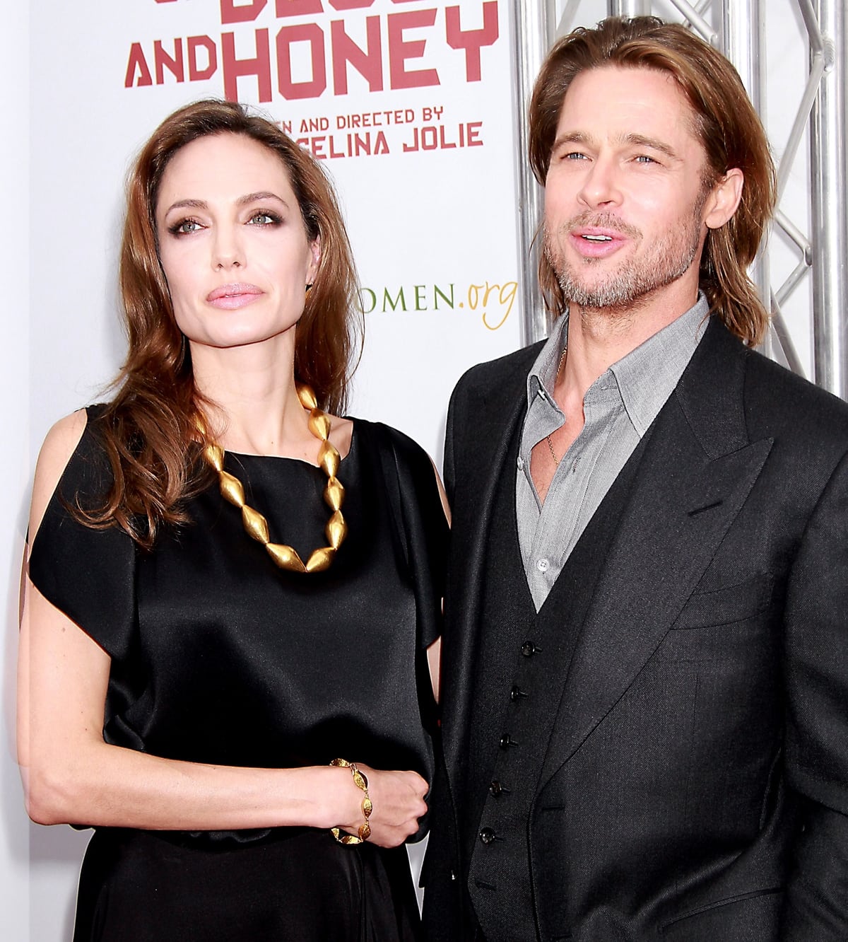 Angelina Jolie and Brad Pitt at the premiere of "In the Land of Blood and Honey"