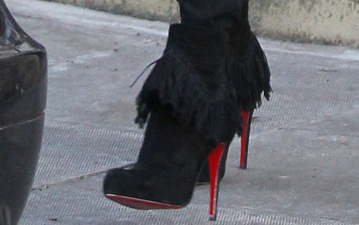 Kate Moss rocks Christian Louboutin's Rom booties