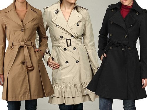 If a trench coat looks too much like outerwear when worn as a dress, it's best to choose a coat with a skirt for the bottom half to achieve a dress silhouette