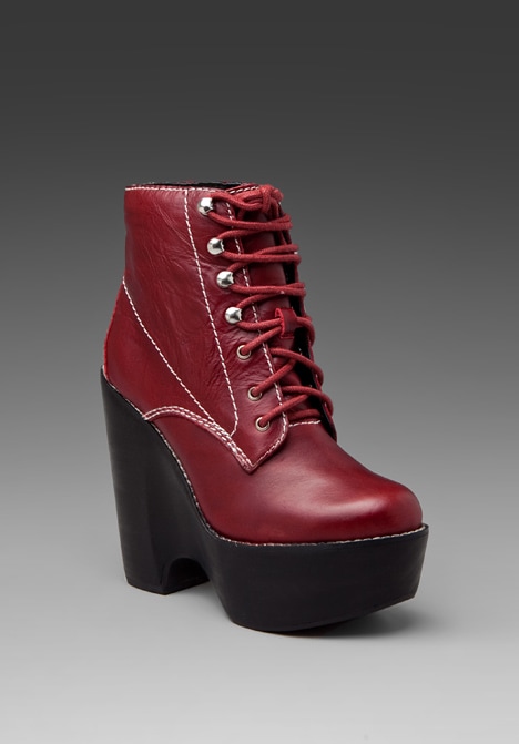 Jeffrey Campbell 'Tardy' Boots in Red