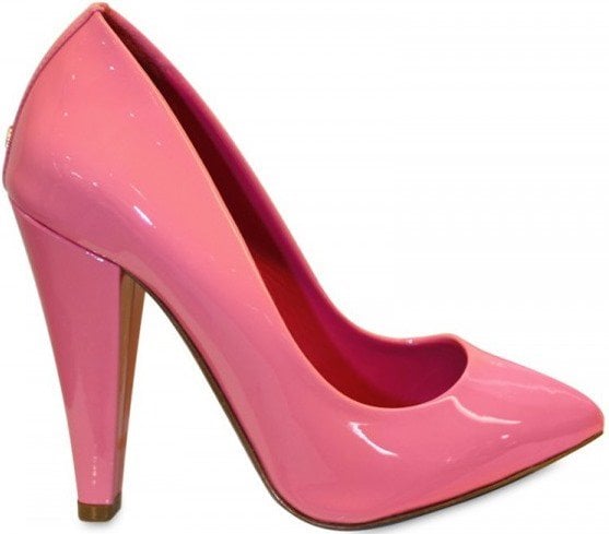 Mulberry Pink 100mm Signature Patent Pumps