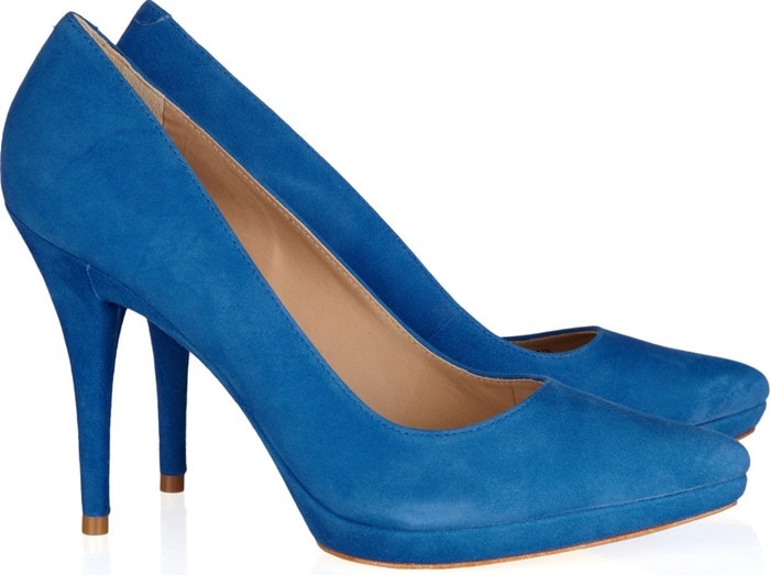 Pour La Victoire "Daina" Pointed Platform Pump Blue