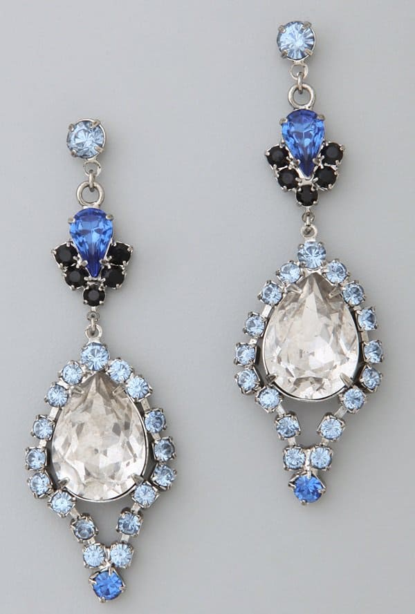 Tom Binns Albiceleste Crystal Earrings