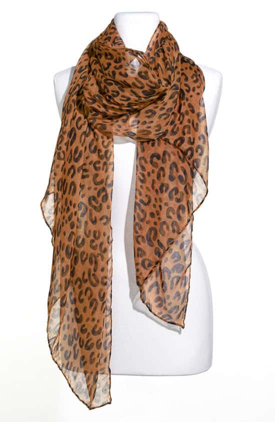 David & Young Leopard Print Scarf