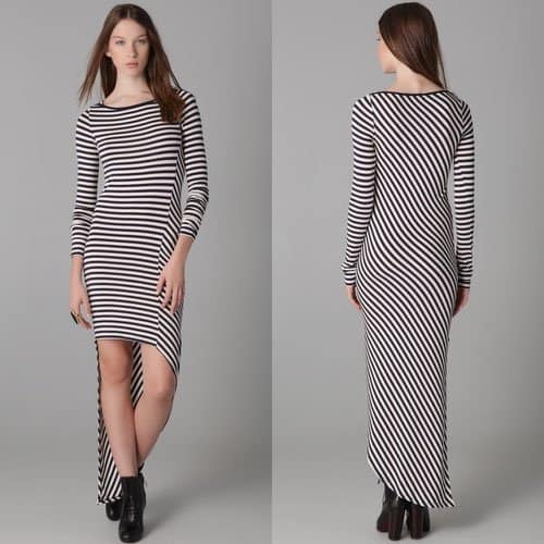 Elizabeth and James Striped 'Claudia' Dress in Navy/Ivory