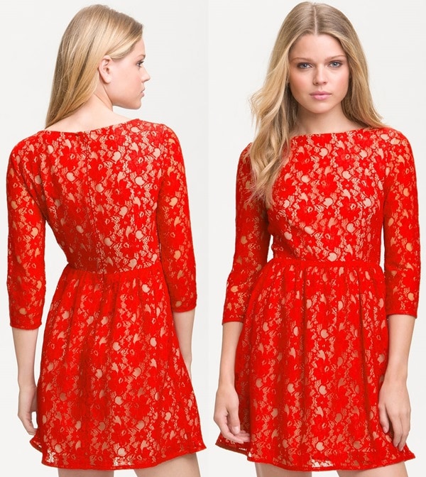 French Connection 'Lizzie' Dress in Strawberry