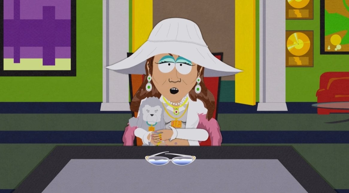 South Park makes fun of Jennifer Lopez in "Fat Butt and Pancake Head," the fifth episode of Season Seven that aired on April 16, 2003