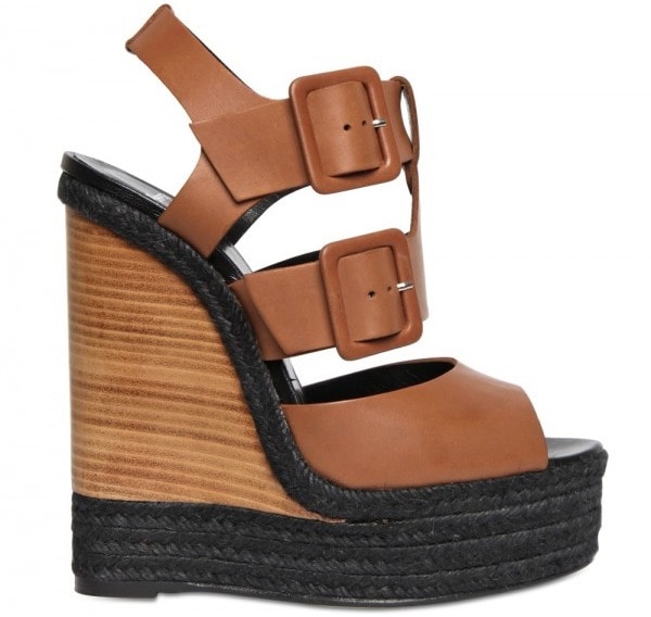 Pierre Hardy Leather Buckled Sandal Wedge